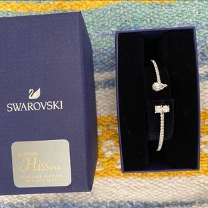 Swarovski Crystal Silver-Tone “Attract” Cuff Bracelet